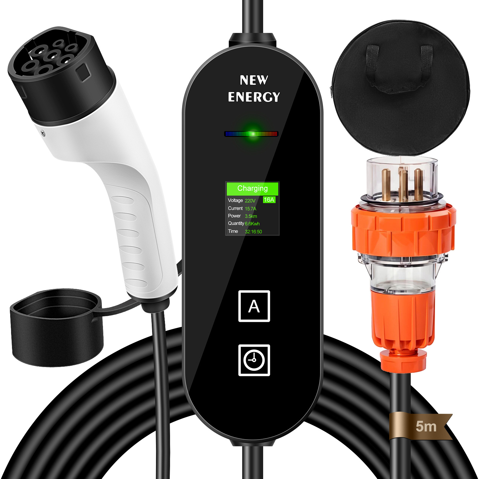 Portable Ev Charger 32A Type 2 Cee Plug - EU/UK Plug CEE 32A/16A Portable EV